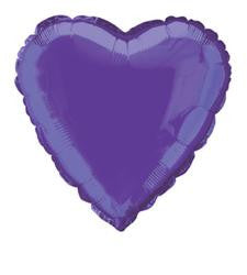 Purple Heart Foil Balloon - 46cm