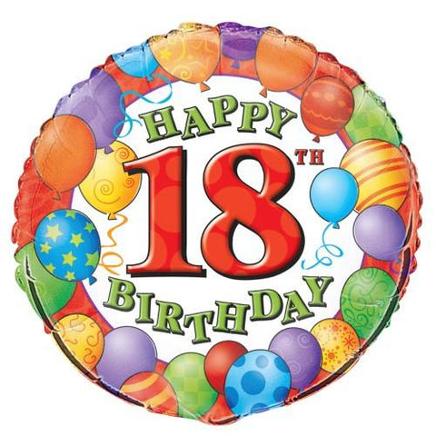 18th Birthday Balloons Foil Balloon - 46cm
