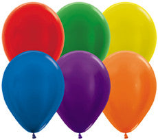 Metallic Assorted Colours Balloons (100 pack)