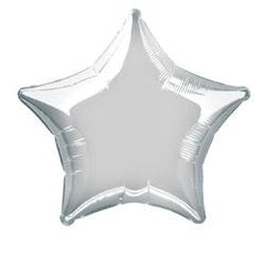 Silver Star Foil Balloon - 50cm
