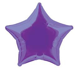 Purple Star Foil Balloon - 50cm
