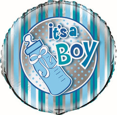 It's A Boy Bottle Foil Balloon - 45cm