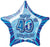 Glitz Blue - 40th Birthday Star Foil Balloon - 50cm