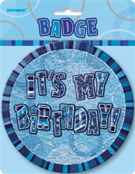 Glitz Blue Birthday Badge - 15cm