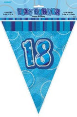 Glitz Blue Flag Banner - 18 (3.6m)