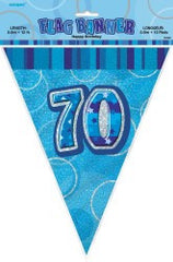 Glitz Blue Flag Banner - 70 (3.6m)