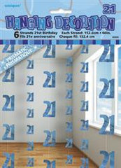 Glitz Blue Hanging Decorations - 21