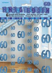 Glitz Blue Hanging Decorations - 60