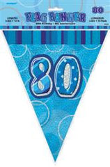 Glitz Blue Flag Banner - 80 (3.6m)