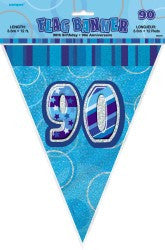 Glitz Blue Flag Banner - 90 (3.6m)