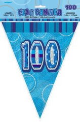 Glitz Blue Flag Banner - 100 (3.6m)