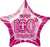Glitz Pink - 100th Birthday Star Foil Balloon - 50cm
