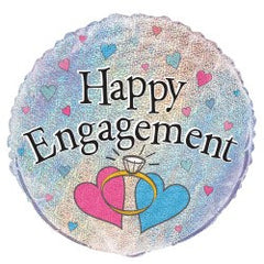 Happy Engagement Prismatic Foil Balloon - 46cm