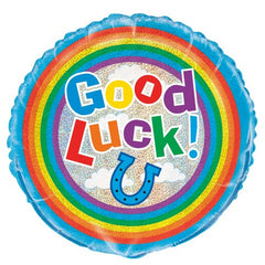 Good Luck Prismatic Foil Balloon - 45cm