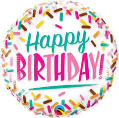 Happy Birthday Sprinkles Foil Balloon - 46cm