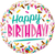 Happy Birthday Sprinkles Foil Balloon - 46cm