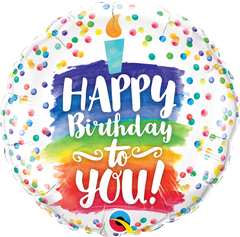 Happy Birthday To You Rainbow Cake Foil Balloon - 46cm
