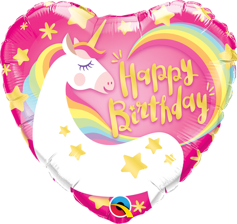 Happy Birthday Magical Unicorn Foil Balloon - 46cm