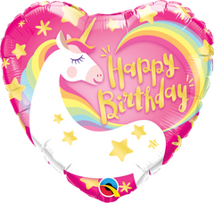 Happy Birthday Magical Unicorn Foil Balloon - 46cm