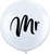 Round White Mr Balloon - 3ft