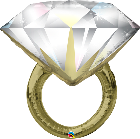 Diamond Wedding Ring Jumbo Foil Balloon - 94cm