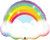 Rainbow On Clouds Jumbo Foil Balloon - 81cm