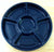 Black Round 6 Compartment Tray - 300 mm