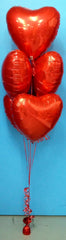 5 Foil Heart Arrangement - Stacked