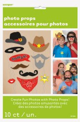 Photo Booth Props (10 pack) - Western
