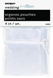 White Organza Pouches (4 pack)