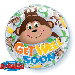 Get Well Monkeys Bubble - 22"/55cm