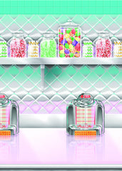 Soda Shop Scene Setter Room Roll