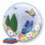 Birthday Wishes Garden Butterfly Bubble Balloon - 22"/55cm