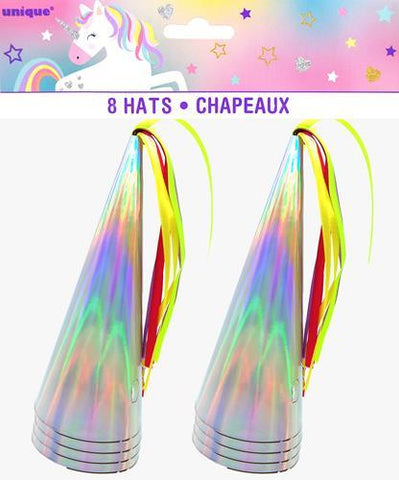 Unicorn Party Paper Hats (8 pack)