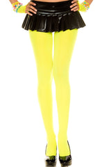 Opaque Tights - Neon Yellow