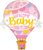 Welcome Baby Pink Hot Air Jumbo Foil Balloon - 107cm
