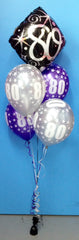 80 Foil & 4 Print Balloon Arrangement - Stacked