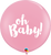 Oh Baby ! Round Pink Balloon - 3ft