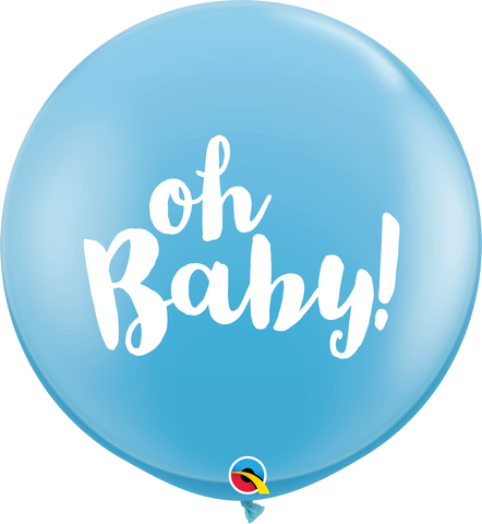 Oh Baby ! Round Blue Balloon - 3ft