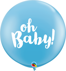 Oh Baby ! Round Blue Balloon - 3ft