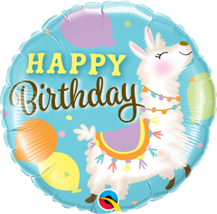 Happy Birthday LLama Foil Balloon - 46cm