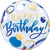 Happy Birthday Blue & Gold Dots Bubble - 22"/55cm