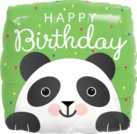 Happy Birthday Panda Foil Balloon - 46cm