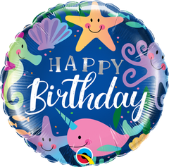 Happy Birthday Fun Under The Sea Foil Balloon - 46cm