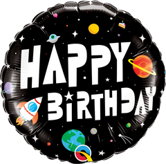 Happy Birthday Astronaut Foil Balloon - 46cm