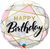 Happy Birthday Marble Rectangles Foil Balloon - 46cm