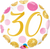 30 Pink & Gold Dots Foil Balloon - 46cm