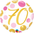 70 Pink & Gold Dots Foil Balloon - 46cm