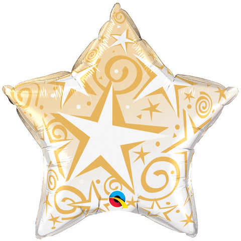 Star Blast Gold Foil Balloon - 50cm