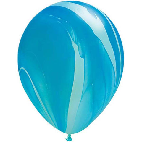Agate Rainbow Latex Balloons - Blue (1 unit)